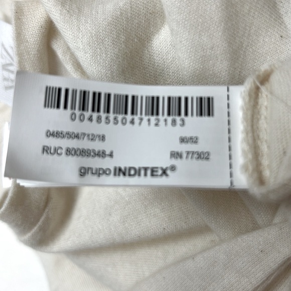 Zara Amour long sleeve top size 12-18 mos. NWT, ivory, silver heart black print - Picture 8 of 10